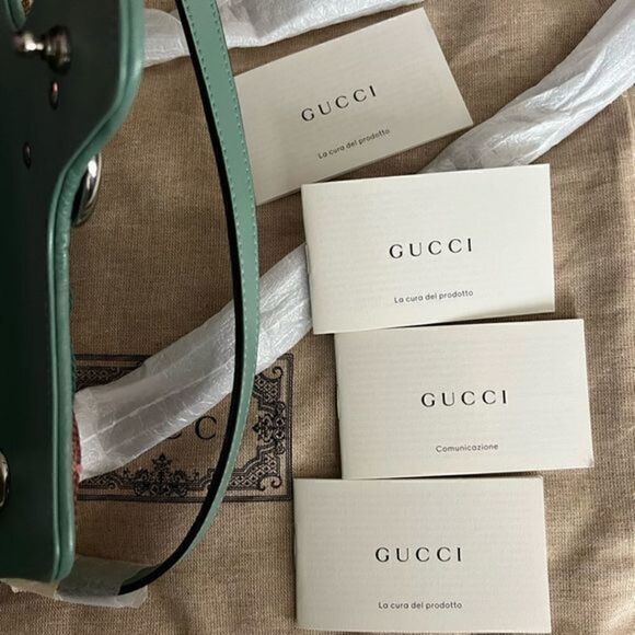 GUCCI Marmont Sequin Shoulder Leather Handbag - Picture 6 of 16